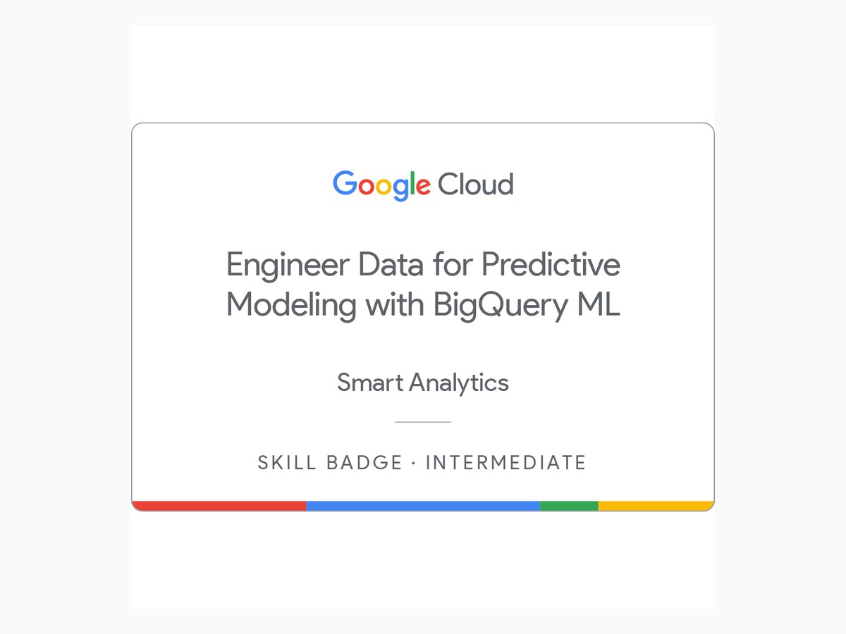 Google Cloud predictive modeling badge preview