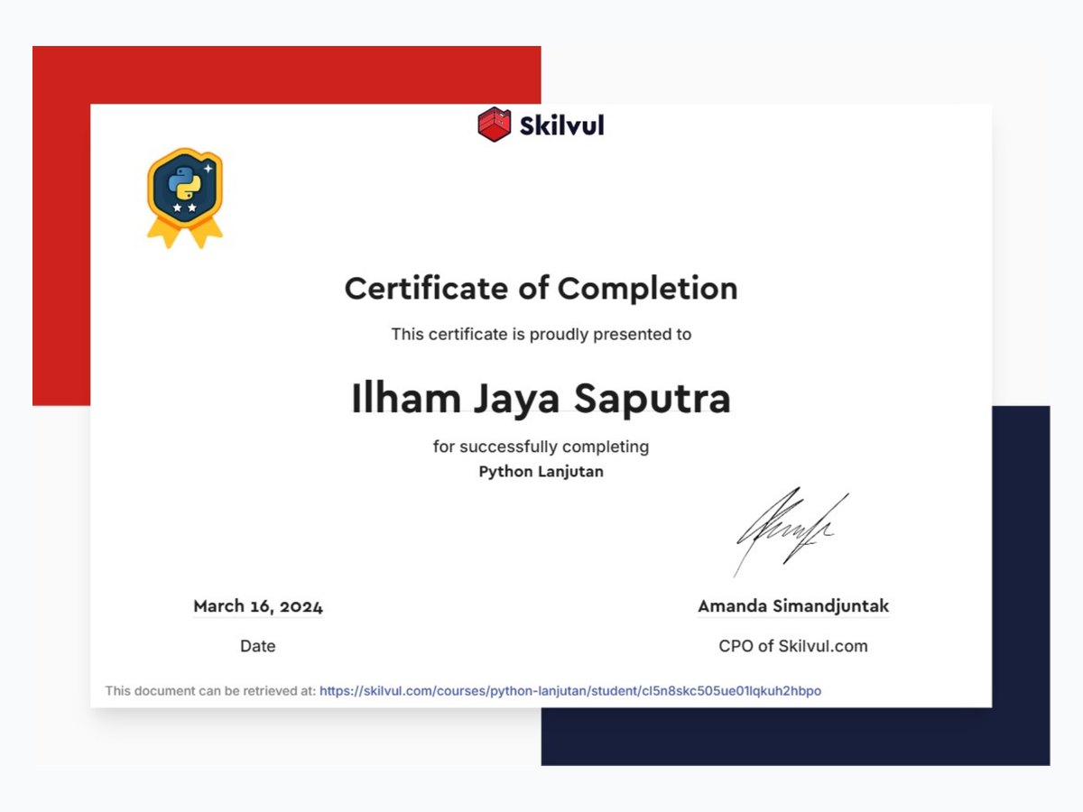 Python Lanjutan certificate preview
